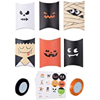 24 piezas Caja de dulces de papel-Cajas de almohadas de Halloween Pequeñas cajas de regalo Caja de papel de joyería caja…